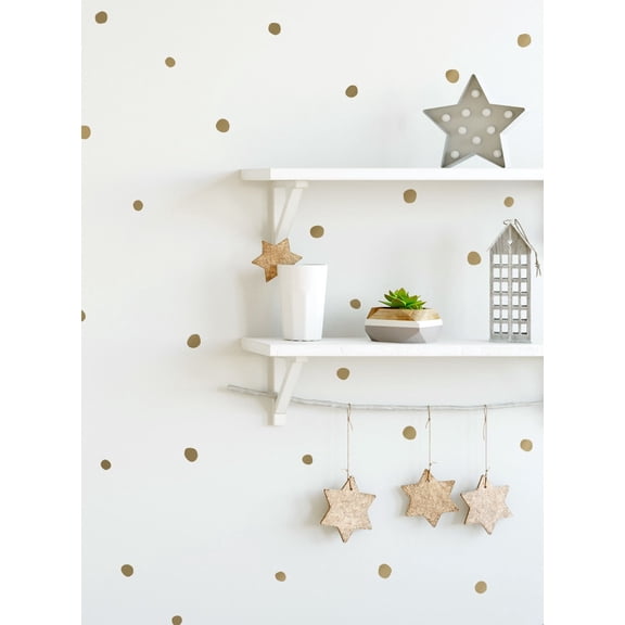 Irregular Dots Wall Decals Stickers (0.75 - 1 inch dots) - Gold