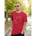 thumbnail image 2 of Pretty Simple Unicorn Men Red T-Shirt, Male Large, 2 of 4