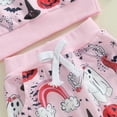 thumbnail image 5 of Toddler Baby Girl Boy Halloween Outfit Pumpkin Ghost Crewneck Sweatshirt Long Sleeve Shirts Top and Pants Set Fall Winter Clothes, 5 of 8