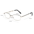 thumbnail image 6 of Portable Folding Reading Glasses Oval Metal Frame Presbyopic Magnifying Glasses Eyewear with Case, 6 of 10