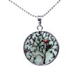 thumbnail image 1 of Colliers & Pendentifs Arbre de Vie Creux Argent Ancien Rond Femmes Hommes, 1 of 6