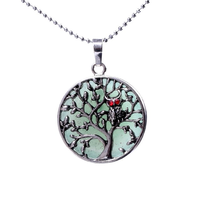 Colliers & Pendentifs Arbre de Vie Creux Argent Ancien Rond Femmes Hommes