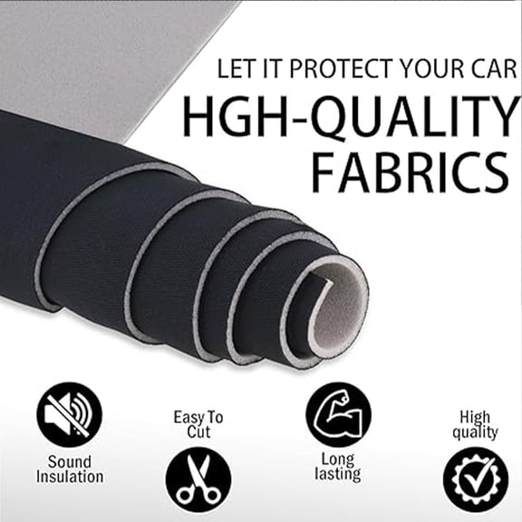 WOLFWO Automotive Suede Headliner Fabric with Foam Backing Car DIY Replacement 60" (W)
