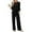 *Black, variant on VBVC Women's 2 Piece 3/4 Sleeve Knit Set,Ladies Turtleneck Sweater and Drawstring Pant with Pockets,Breathable Matching Outfit For Women,Black,Size L