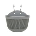 thumbnail image 2 of HEVIRGO Imitation Rattan Wicker Wall Hanging Flower Pot Basket Balcony Garden Planter,Grey M, 2 of 10