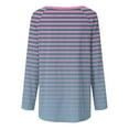 thumbnail image 4 of HuaLeiMao Womens Tunic Tops to Wear with Leggings Long Sleeve Striped T Shirts Crew Neck Loose Blouse Flowy Swing Tunics, 4 of 4