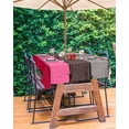 thumbnail image 3 of nqOlkjepod Pink Grey Outdoor Tablecloth with Umbrella Hole & Zipper, Vintage Stripe Farmhouse Wood Grain Ombre Rectangle Table Cover 52x70 Inch, Dining Waterproof Table Cloth Protector for Patio, 3 of 7