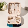 thumbnail image 6 of Platypus Travel Portable Square Jewelry Box Organizer Earring Necklace Bracelet Holder Decorative Display Case Stand Storage Box, 6 of 6