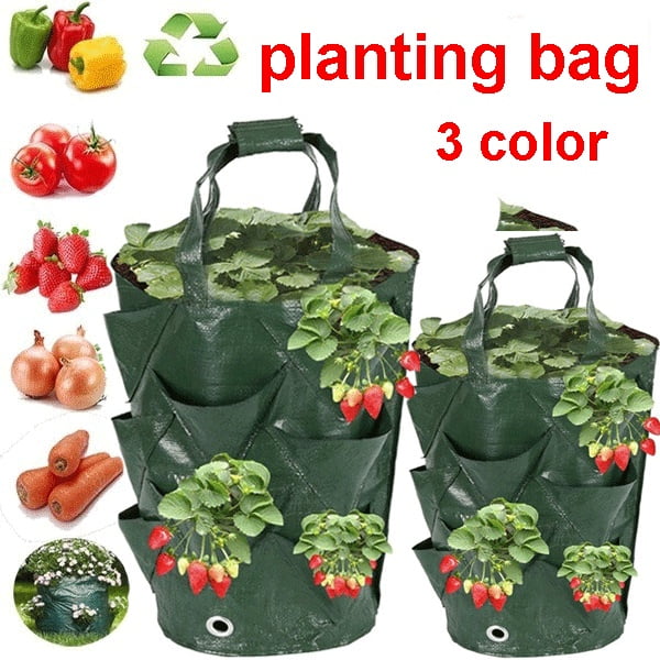 Potato Strawberry Planter Bags For Growing Potatoes Outdoor Vertical Garden Hanging Planting Bag