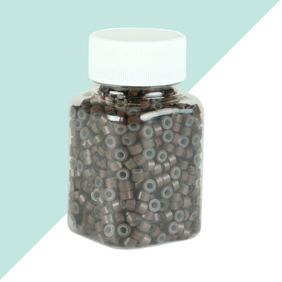 Yardwe 500Pcs Wig Braiding Beads Silicone Hair Extension Accessories for Men Women Festival Party