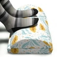 thumbnail image 3 of Floral Foot Rest, Vintage Flowers Leaves and Polka Dots Pastel Design on Plain Backdrop, Non-Slip Backing Ergonomic Memory Foam Leg Support for Office, Pale Blue and Dark Yellow, by Ambesonne, 3 of 5