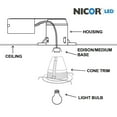 thumbnail image 3 of Nicor Lighting 17550AWL 6 In. WH R30 AT Cone Baff Wet Location, 3 of 3