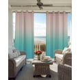 thumbnail image 4 of Pink Teal Ombre Blackout Curtains 54 Inches Long for Bedroom, Modern Abstract Art Gradient Aesthetics Thermal Insulated Room Darkening Black Out Window Curtain Panels Grommet Drapes for Living Room, 4 of 8