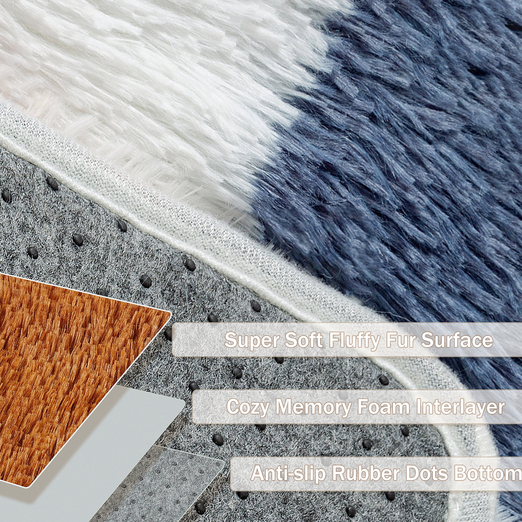 BERTHMEER 8'x10' Large Shag Area Rugs for Living Room Bedroom Dining Room Plush Pile Soft Checkered Fluffy Geometric Modern Indoor Carpets Rugs,Multicolor