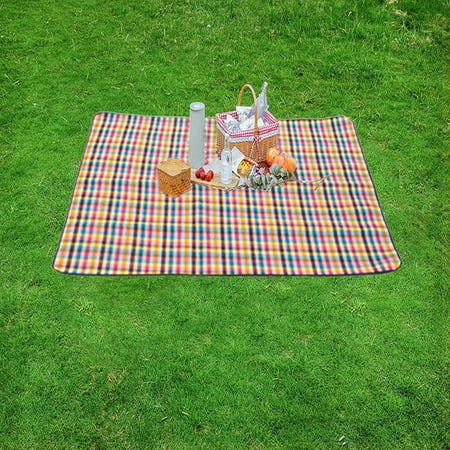 FOOING Picnic Mat Blanket Waterproof 79 x 60 Washable Beach Pad for 4-6 People