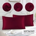 thumbnail image 4 of Wozhuo Taie d'Oreiller en Soie 2 Pack Réversible Réversible Housse d'Oreiller Rafraîchissante pour un Meilleur Sommeil, 4 of 6