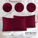 thumbnail image 4 of Funda de almohada de seda sintética, funda de almohada de satén reversible de color liso, funda de almohada de color liso, funda de almohada para dormir, funda de almohada de satén de seda sintética, 4 of 6