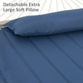 thumbnail image 5 of SUNCREAT Hammocks Double Hammock with 14 ft Wooden Stand Included, Outdoor Hammocks for Outside, 475 lbs Capacity, Blue, 5 of 8