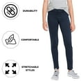thumbnail image 3 of 2-Pack Girl's Super Stretchy Slim Fit Ponte Pants (Sizes, 4-20), 3 of 5