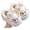 White, variant on GobdXE Cute Cartoon Animal Kids Fuzzy Closed Back Slippers Warm Indoor House Slippers for Home Wear Size:14.5-16Years