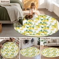 thumbnail image 5 of Round Rugs 8 Ft, Yellow Lemon Non Slip Area Rugs for Kitchen Bedroom Entryway, Summer Watercolor Oil Painting Fruits Washable Carpet Runner Rug Floor Mats for Bedroom Home Decor, 5 of 8