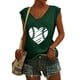 thumbnail image 2 of Camisetas sin mangas con cuello en V de verano para mujer, camisetas de manga corta con estampado de amor Retro OAVQHLG3B Store  lin121212, 2 of 5