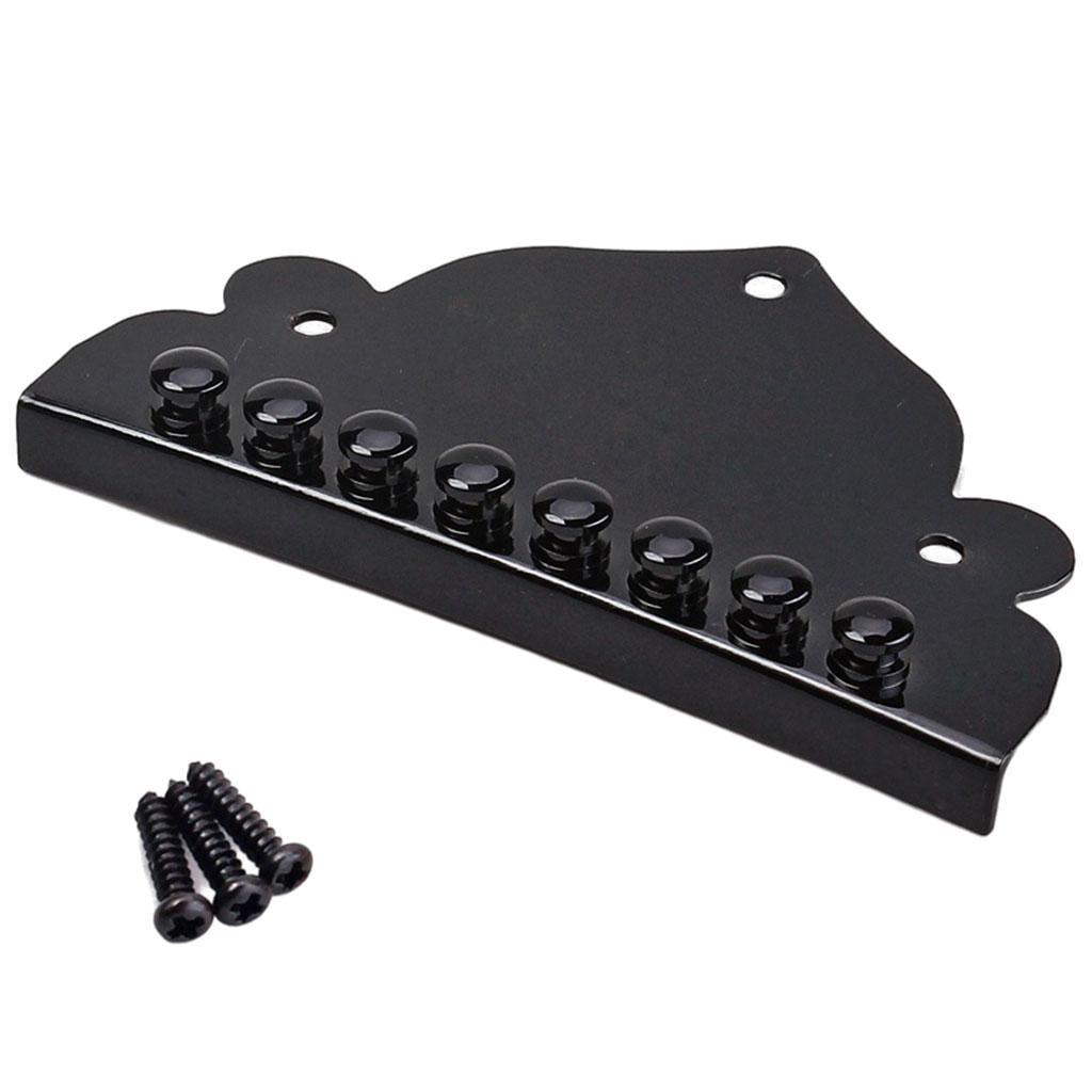 Black Mandolin Tailpiece,with Screws Replacement Accessories Metal