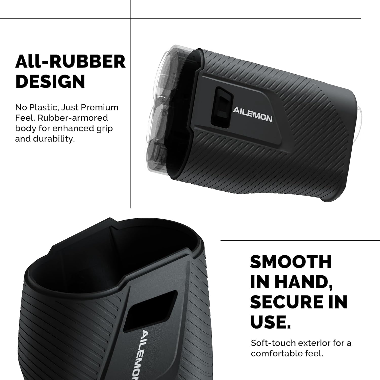 AILEMON Golf Rangefinder with Slope Switch, Flag Pole Locking with Pulse Vibration, 6X Magnification Laser Range Finder Golfing & Hunting, 900 Yards Rangefinders with Magnet Stripe