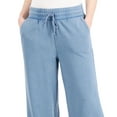 thumbnail image 2 of Style & Co Women's Wide Leg Sweatpants Blue Size Medium, 2 of 3