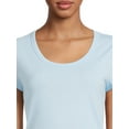 thumbnail image 5 of No Boundaries Scoop Neck Tee with Short Sleeves, 1 or 3-Pack, Women’s, 5 of 5