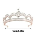 thumbnail image 2 of Bridal for Women, Sparkling & Pearl Wedding Headpiece - Elegant Hair Accessories for Bride, Prom, Pageant, QuinceaÃ±era, Bridesmaids & Special Events, 2 of 5