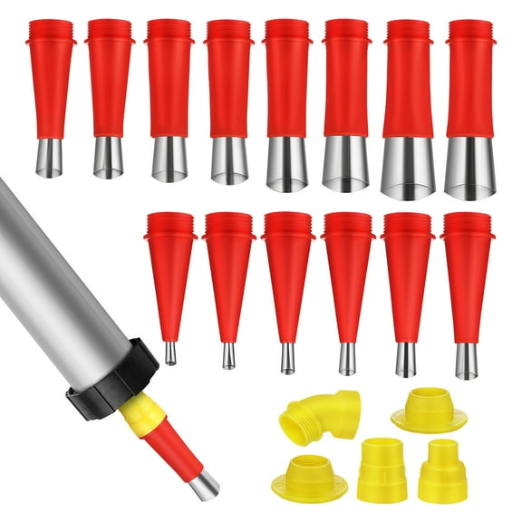 REACHISE 1 Set Caulking Tips Caulk Extension Nozzles Caulking Supplies Caulk Finisher Tools Caulk Tube Precision Tips With Connectors