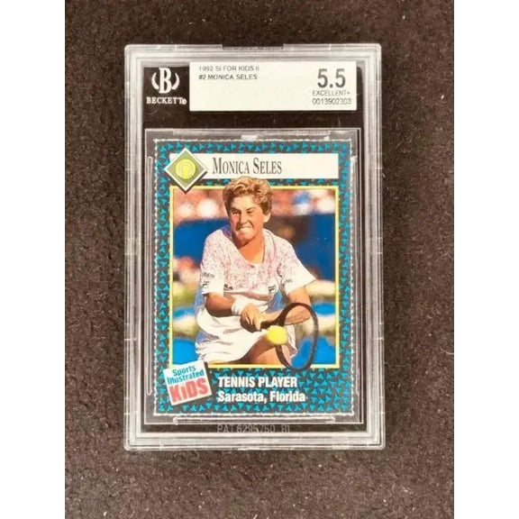 Monica Seles 1992 Sports Illustrated for Kids tennis card BGS graded 5.5 Ex