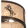 thumbnail image 2 of Meyda Tiffany 233537 Black Stallion 4 Light 24" Wide Flush Mount Drum Ceiling Fixture -, 2 of 7