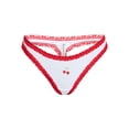 thumbnail image 4 of No Boundaries Women's Thong Panty Cotton Lace, 1-pack, Sizes XS-XXXL, 4 of 4