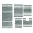 thumbnail image 2 of Home Weavers Gradation Rug Collection 100% Cotton Non-Slip Bathroom Rug Set Machine Washable Bathroom Rug, Bath Rug, Runner, U Shaped Contour, Bathroom Rug, Gray Color 5 Piece Bath Rug set, 2 of 5