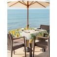 thumbnail image 2 of Outdoor Tablecloth with Umbrella Hole and Zipper, Spring Sunflowers Square Table Cloth 60x60 Inch Waterproof Tablecloth, Eucalyptus Leaves Flowers Butterfly Beige Picnic Table Cover for Patio Camping, 2 of 7