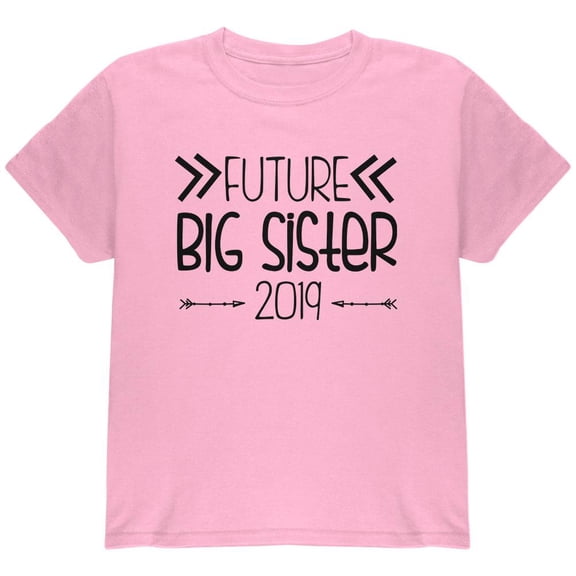 Future Big Sister Arrows 2019 Youth T Shirt Light Pink YLG