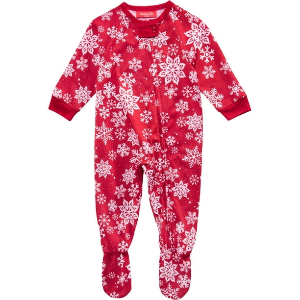 Family PJs Family PJs Christmas Polyester Footed Pajamas Walmart