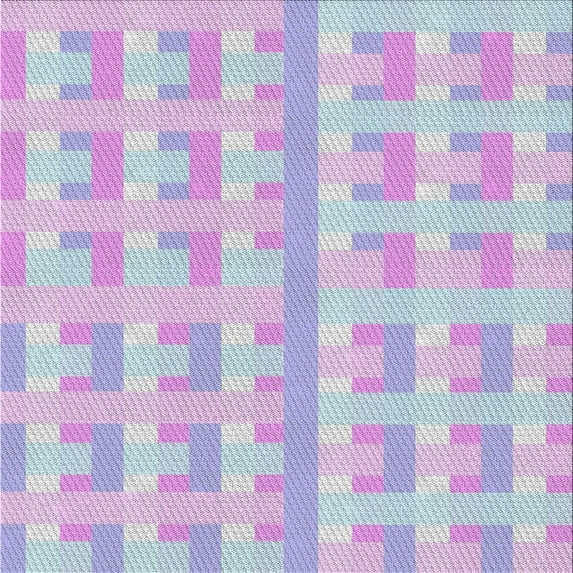 Ahgly Company Indoor Square Patterned Lavender Blue Novelty Area Rugs, 6' Square