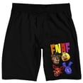 thumbnail image 6 of Five Nights At Freddy's FNAF Character Heads Adult Black Sleep Pajama Shorts, 6 of 7
