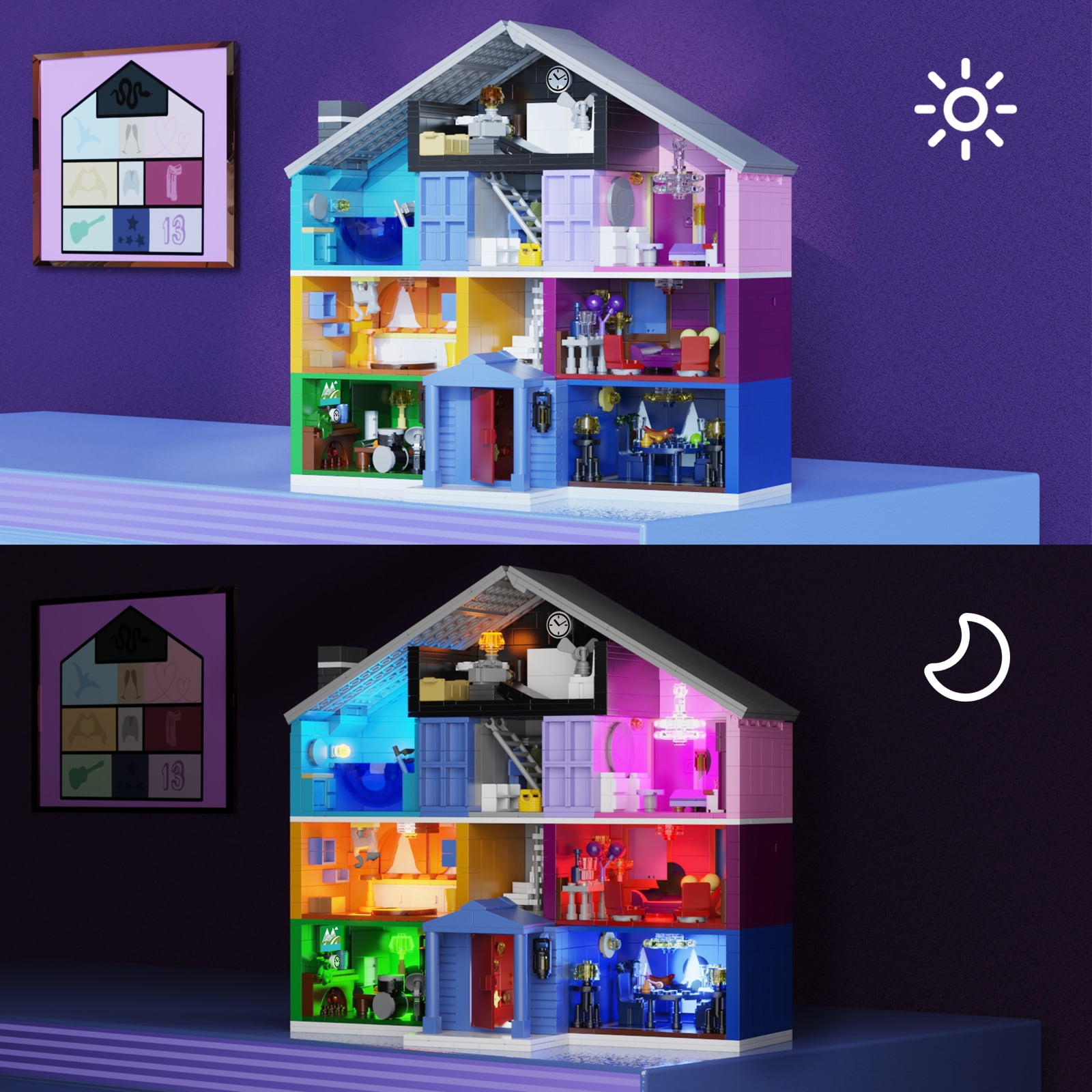 Vonado Music Themes Lovers House Building Block Sets 1426 pcs