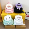 thumbnail image 3 of Cute Sanrio Cartoon Plush Clamshell Autumn Backpack Hello Kitty Melody Kuromi Backpack Large Capacity Schoolbag Children Gift, 3 of 6