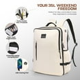 thumbnail image 3 of HOTEEL 5 Piece Hardshell Luggage Set with Backpack & Toiletry Bag,PC+ABS Durable Suitcase with Built-in TSA Lock&Spinner Wheels for Business Travel Vacation(Beige), 3 of 8