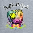 thumbnail image 3 of Wild Bobby, Colorful Softball Girl, Sports, Women Standard V-Neck Tee, Heather Grey, Small, 3 of 5