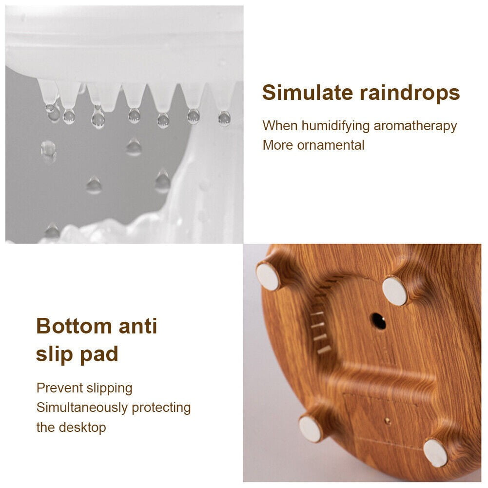 7 Color Raindrop Humidifier Aroma Diffuser Relaxing Atmosphere Creator