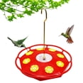 thumbnail image 1 of Comederos para colibríes para colgar al aire libre - Comedero para colibríes con 8 puertos de alimentación y foso para hormigas incorporado, 1 of 5