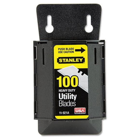 Stanley Bostitch 11921A Wall Mount Utility Knife Blade Dispenser with Blades, 100 per Pack