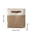 thumbnail image 3 of Blueek "Large Capacity Fabric Storage Box - Stylish Linen Organizer for Clothes, Toys, Books - Multicolor Basket with Handles",2.2L, 3 of 6