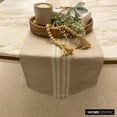 thumbnail image 4 of The HomeCentric Luxury Beige 4 Seater Table Runner 14 x 48 inch Lace, Tassels, Linen Table Linen, Solid, Luxury Table Runner for Holiday, Party, Dining, Outdoor, Kitchen, Contemporary - Lace Symphony, 4 of 10